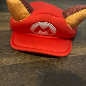 NWT Super Mario Cart Red Plush Cap​ cosplay